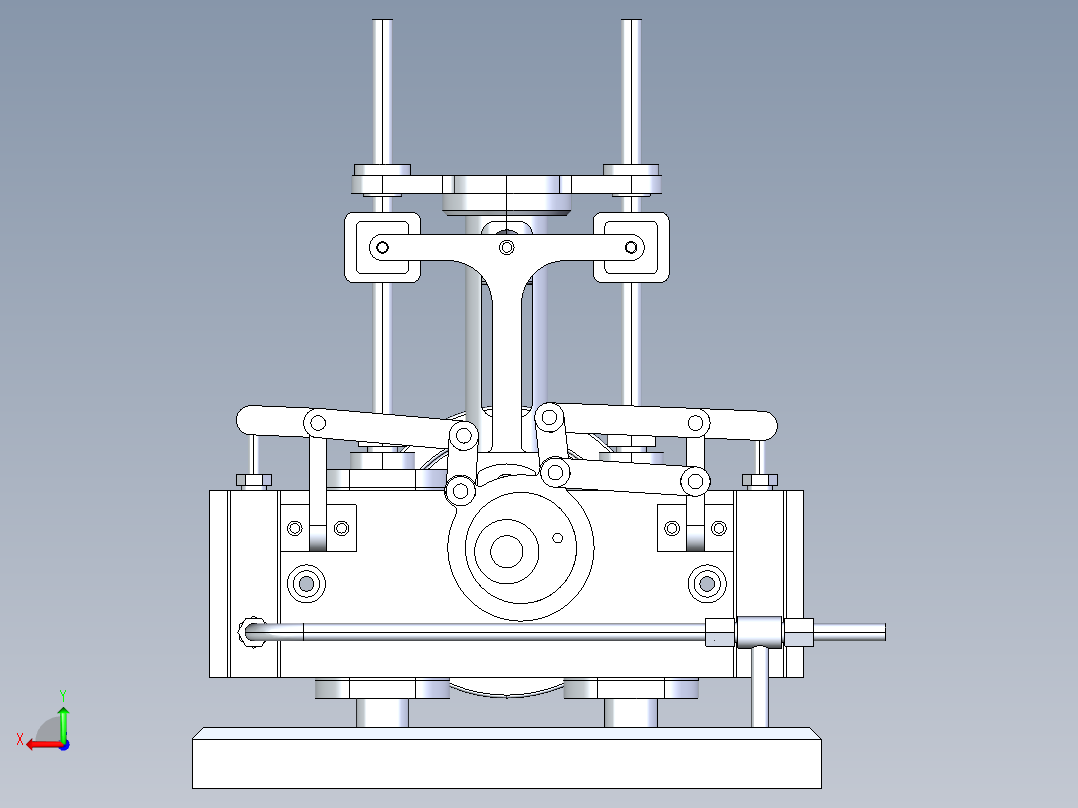伯奈的发动机后视图