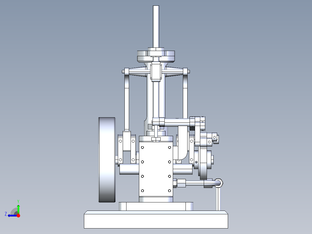 伯奈的发动机右视图