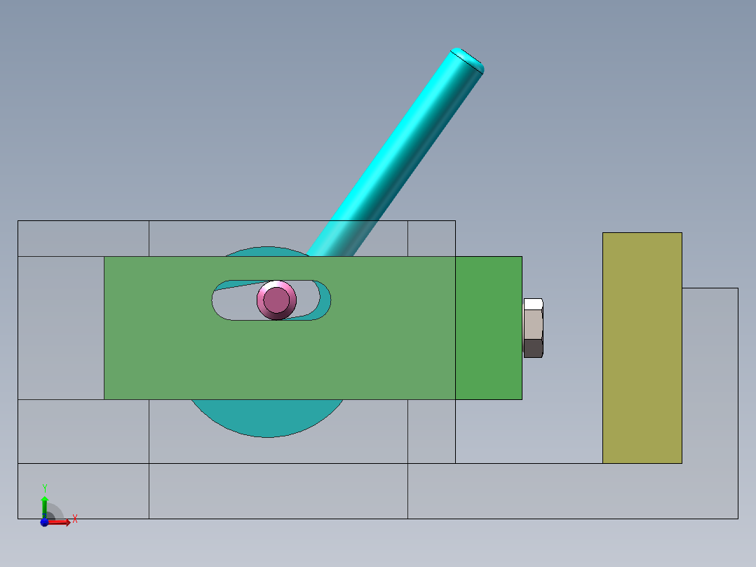 偏心轮加紧机构前视图