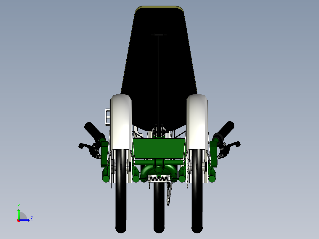 Python类_三极三轮车--stp左视图