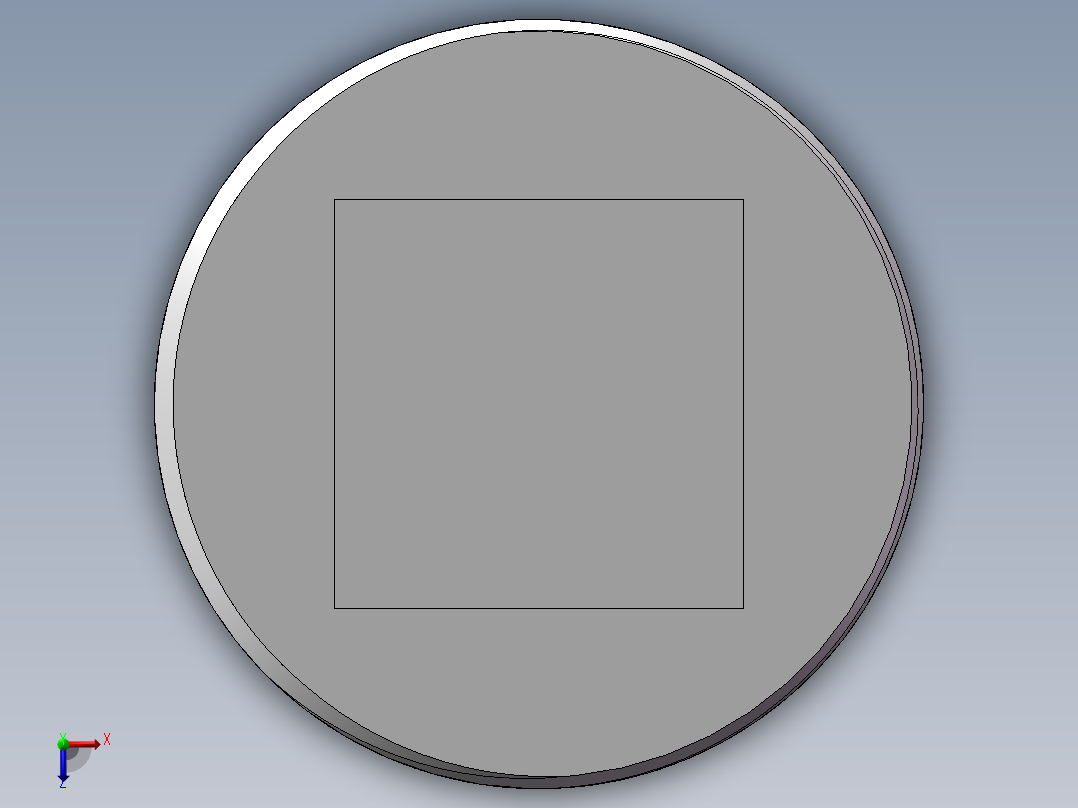 四角塞头 DN40俯视图