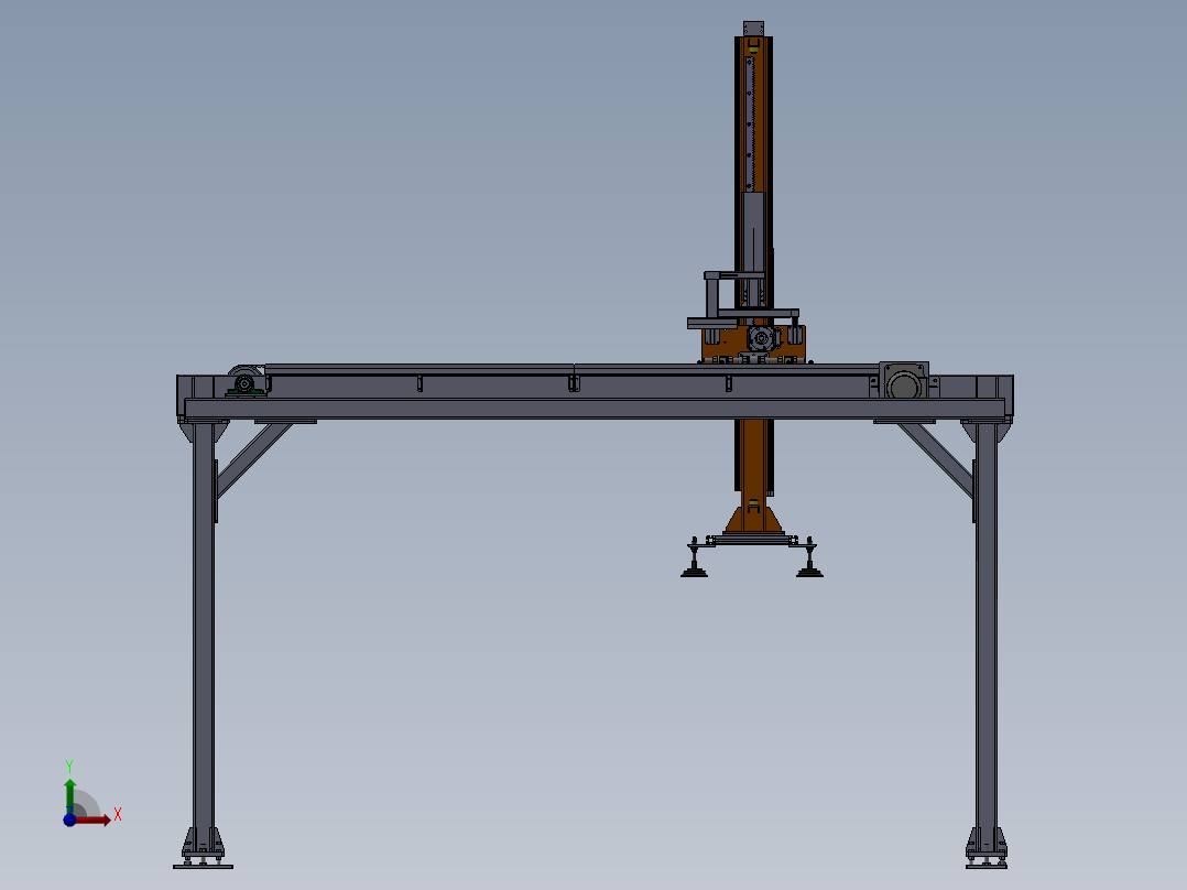 G885 吸吊式衔架移载机械手前视图