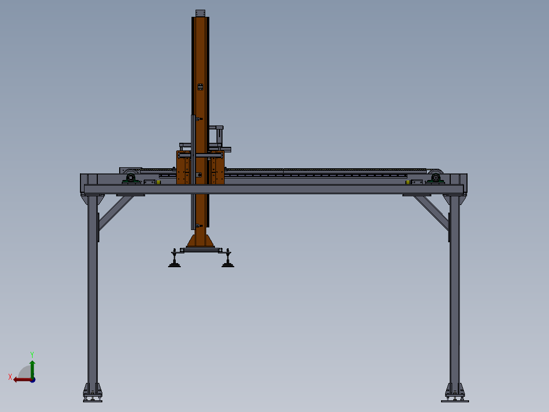 G885 吸吊式衔架移载机械手后视图