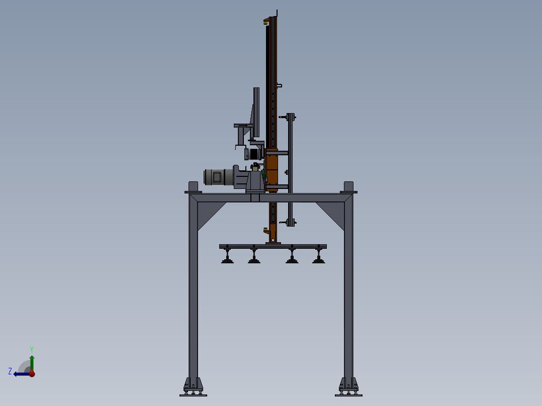 G885 吸吊式衔架移载机械手右视图