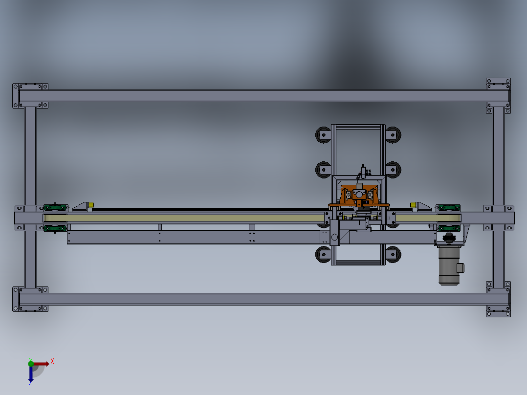 G885 吸吊式衔架移载机械手俯视图