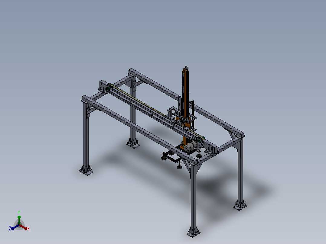G885 吸吊式衔架移载机械手正等轴测图