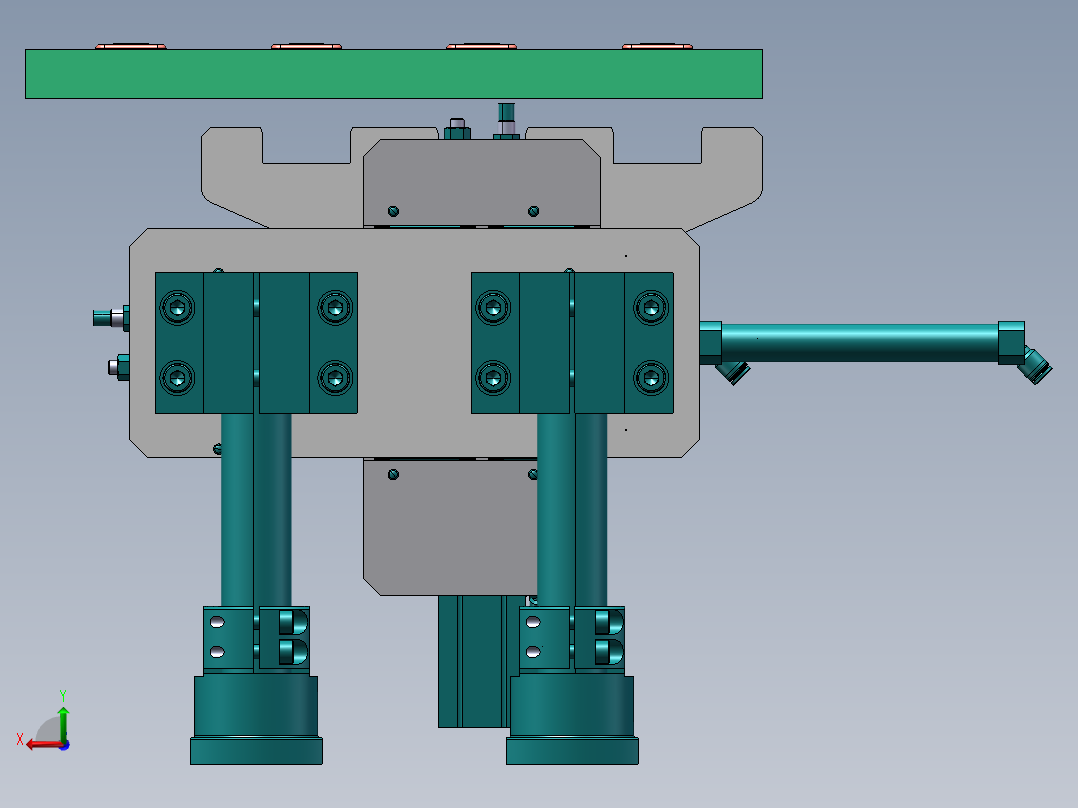 底部移载机构后视图
