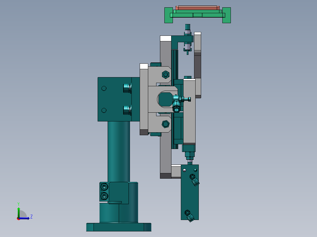 底部移载机构左视图