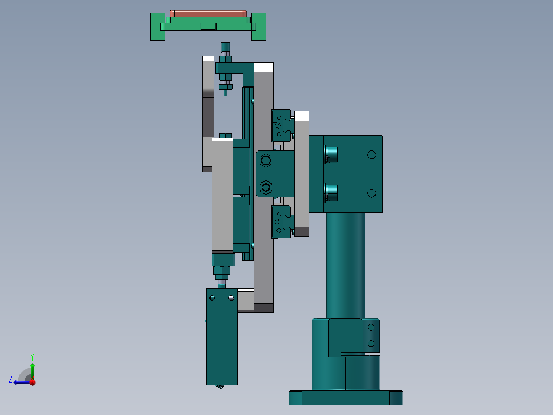 底部移载机构右视图