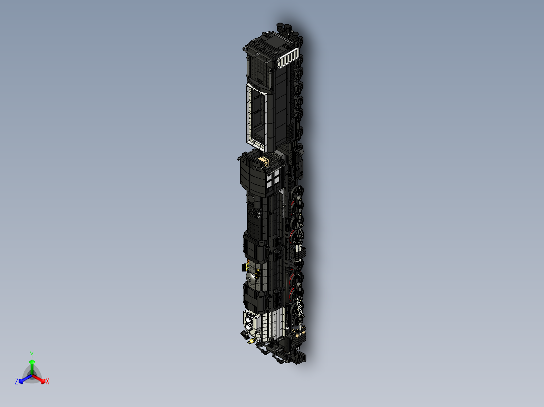 Big Boy X4023转向架式蒸汽机车拼装模型3D图纸 STP格式