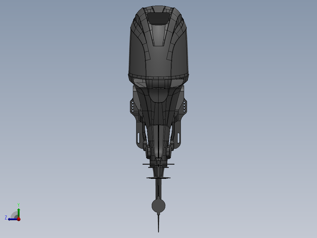 boat-510快艇船尾机船外发动机右视图