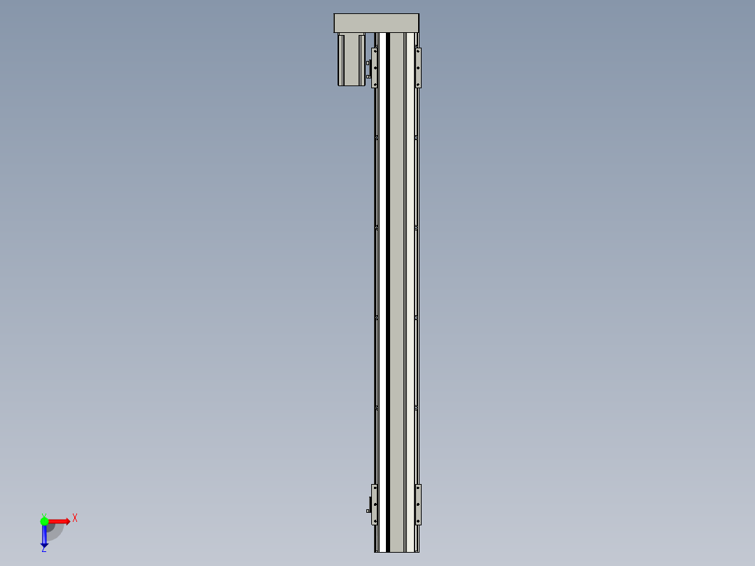 直线模组LHAT10-CA-S950-L-C3设计图纸俯视图