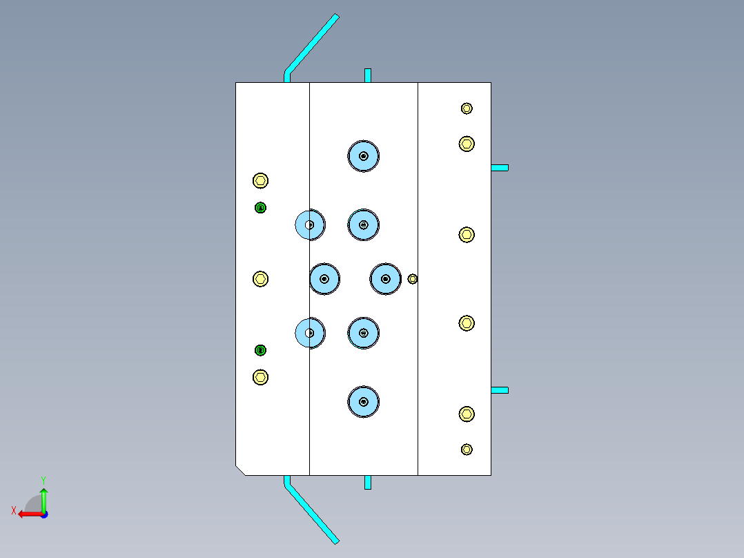 头带耳机弯条（压铸模）后视图
