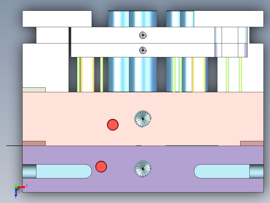 头带耳机弯条（压铸模）俯视图