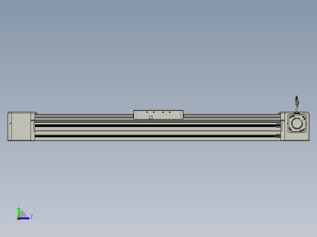 威洛博直线电机模组EB20-L224-S900-R-ZP75-MS3-5K左视图