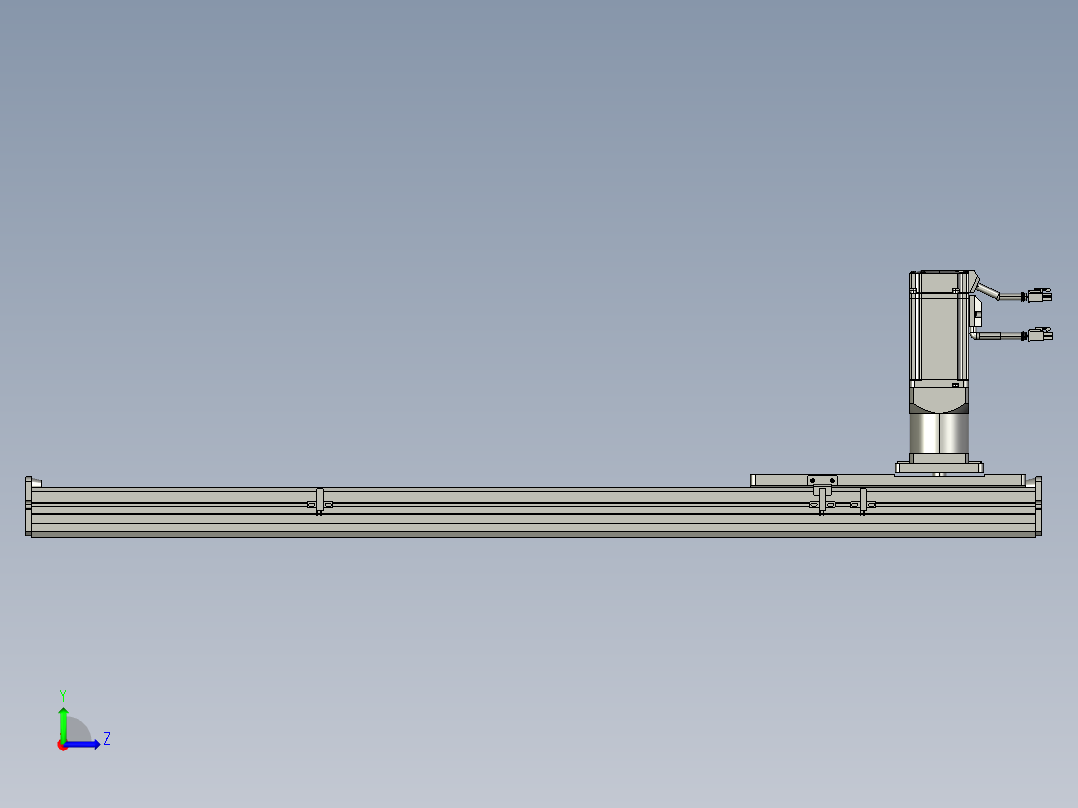 东锦齿条传动DH136G-S700-BU-减速机+P400W左视图