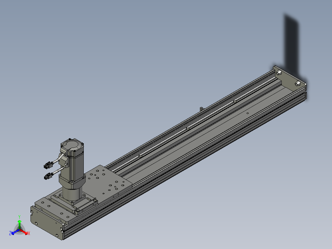 东锦齿条传动DH136G-S700-BU-减速机+P400W正等轴测图