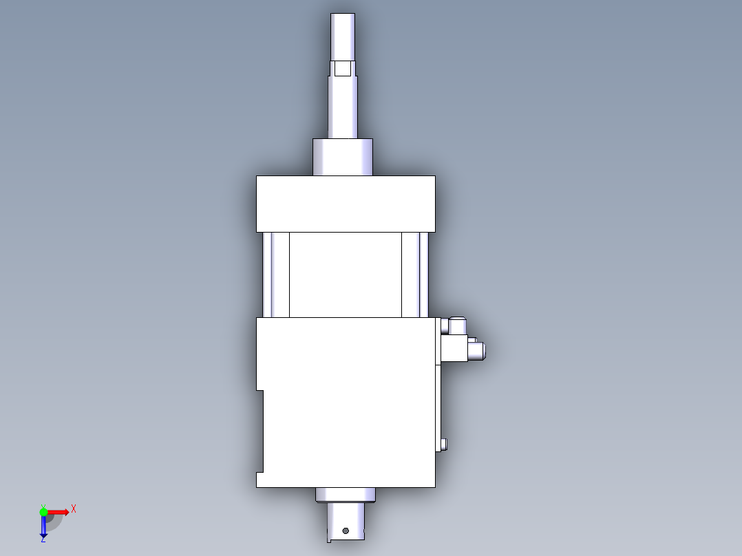德克斯TUNKERS气缸数模SZK63 T12 A02 Z俯视图