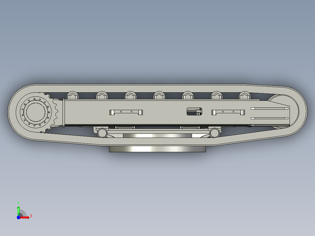 伸缩履带底盘三维图前视图