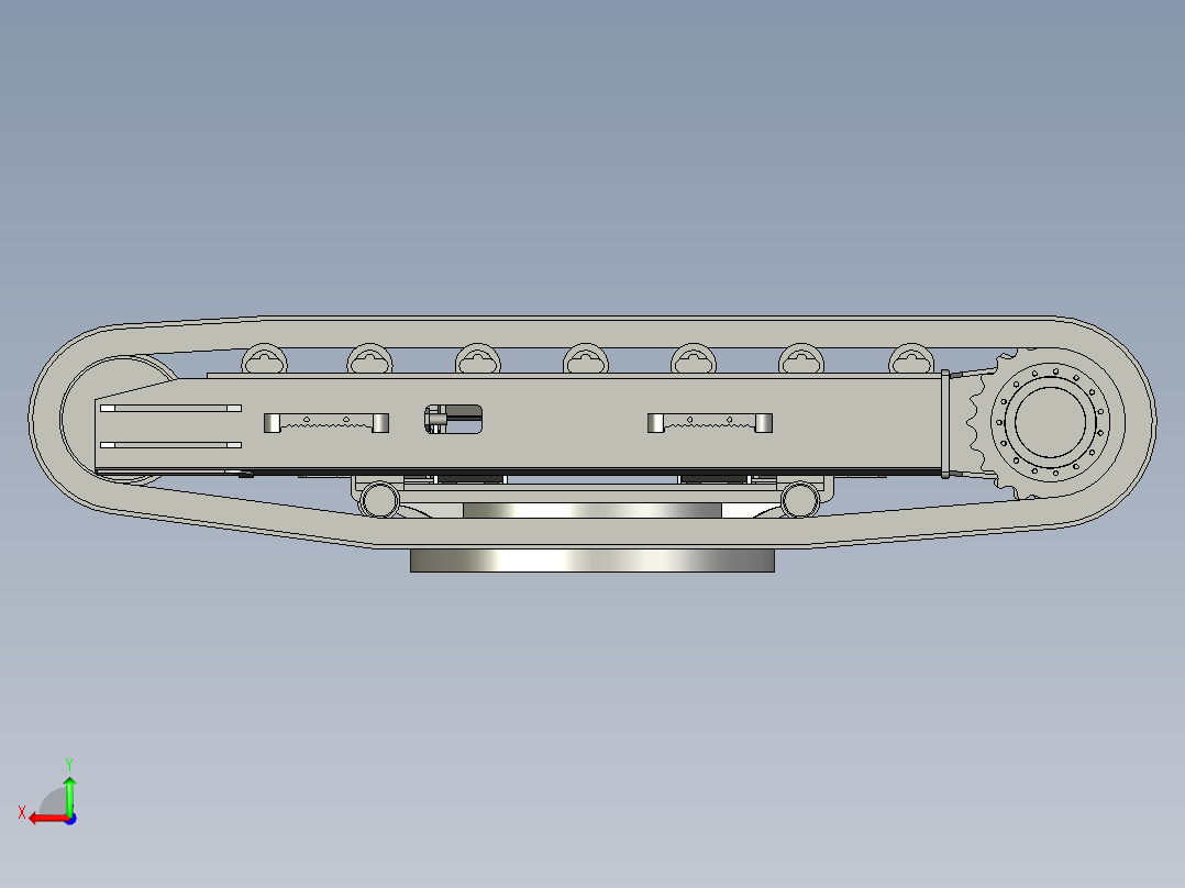 伸缩履带底盘三维图后视图