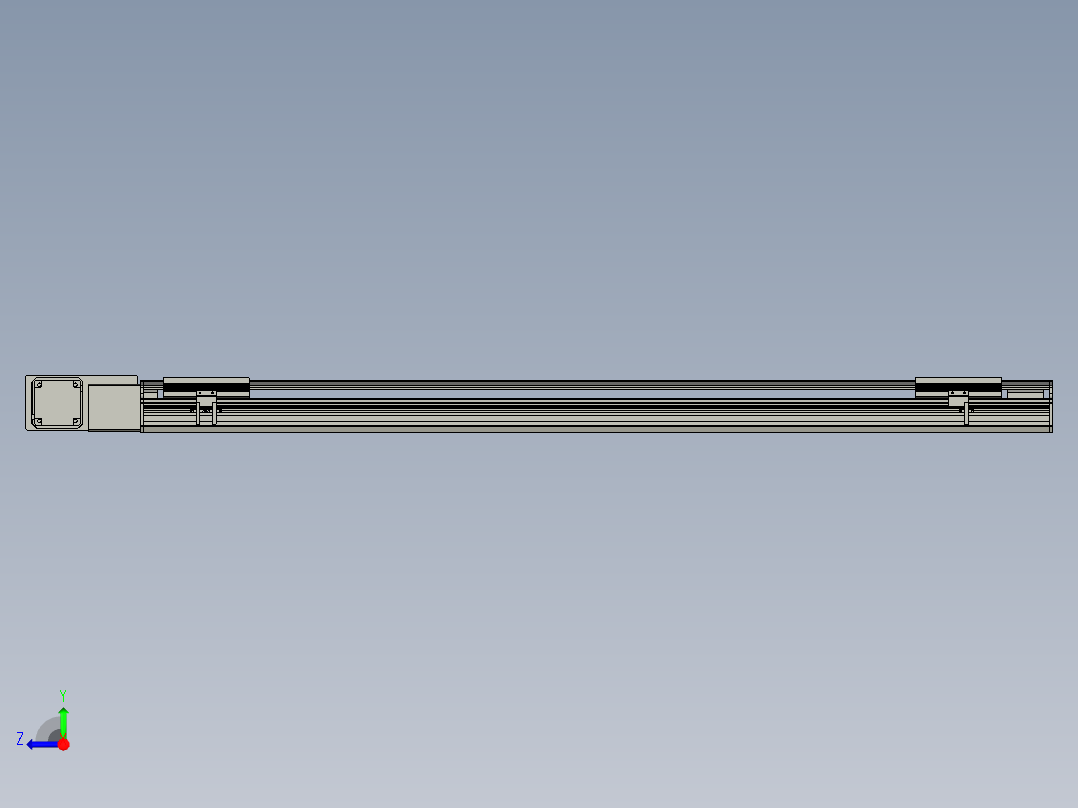 直线模组LHB17-L40-S1300-BL设计图纸右视图