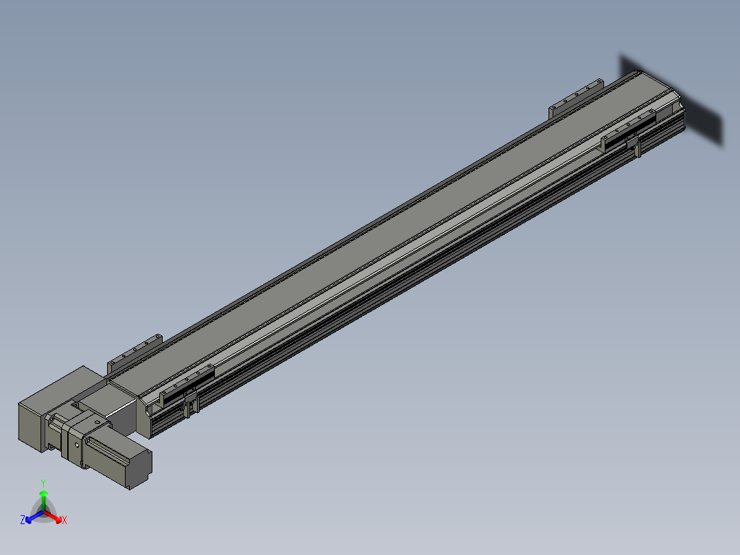 直线模组LHB17-L40-S1300-BL设计图纸正等轴测图
