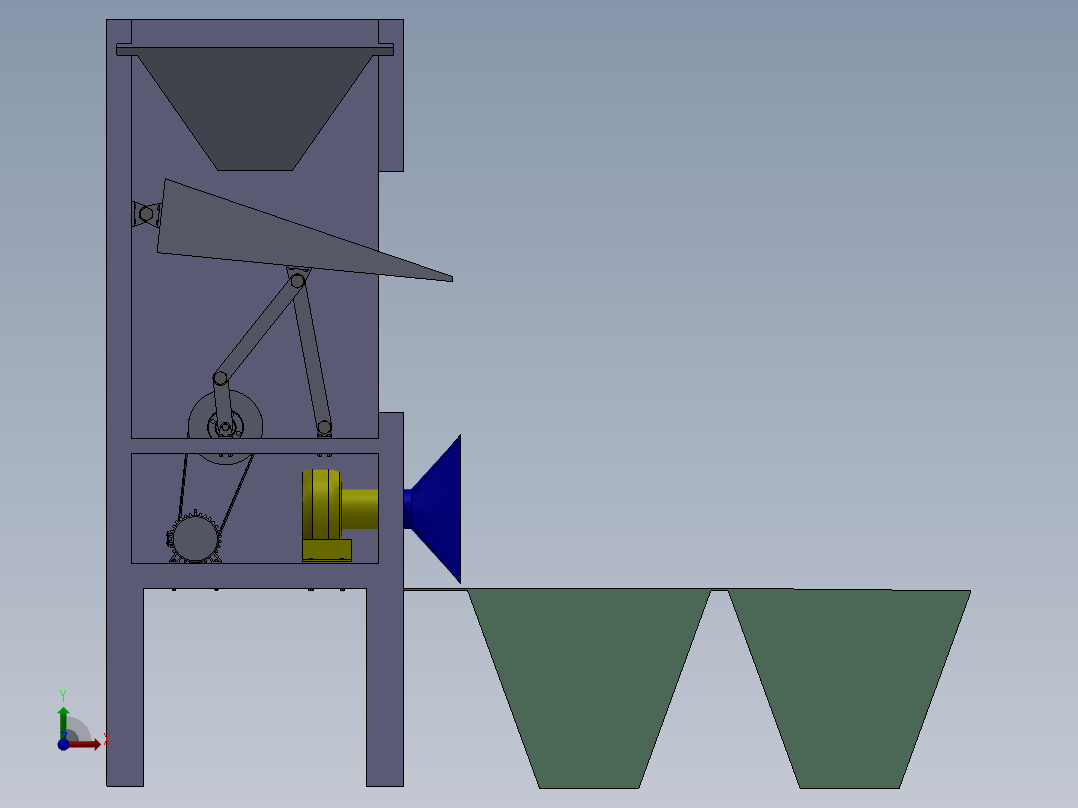 风选式核桃壳仁分离机设计【含SOLIDWORKS三维+CAD+说明书】254283前视图
