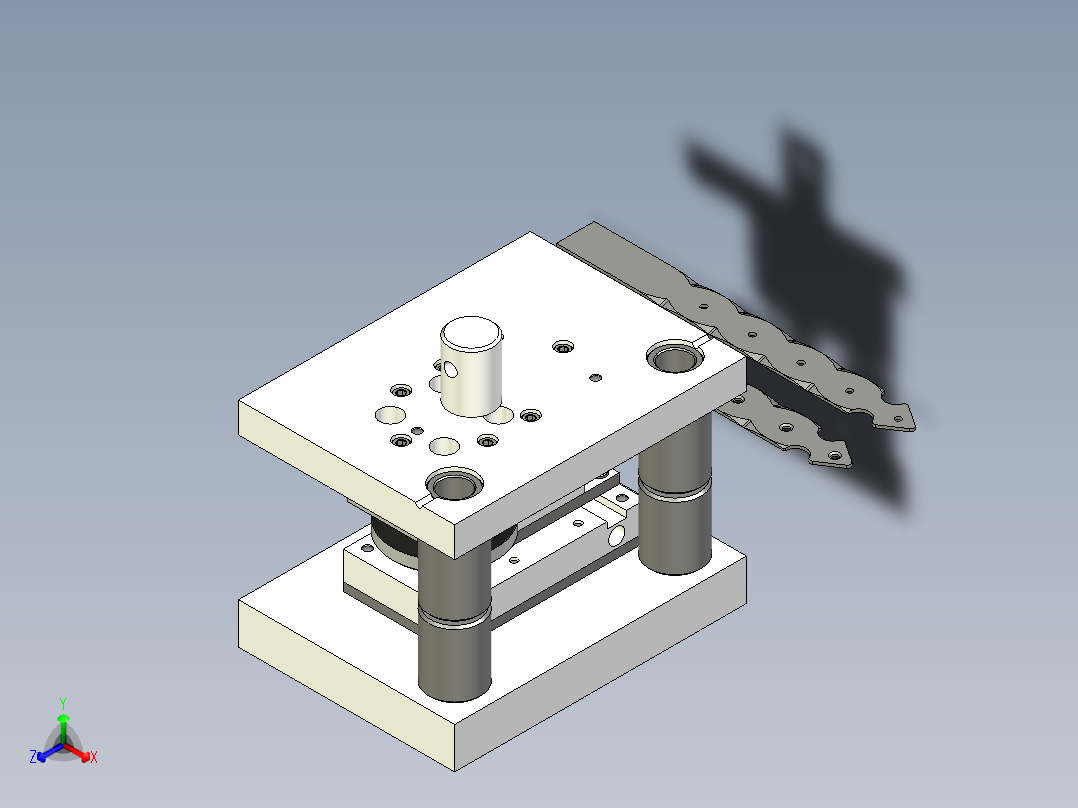 打孔和倒角冲压模具