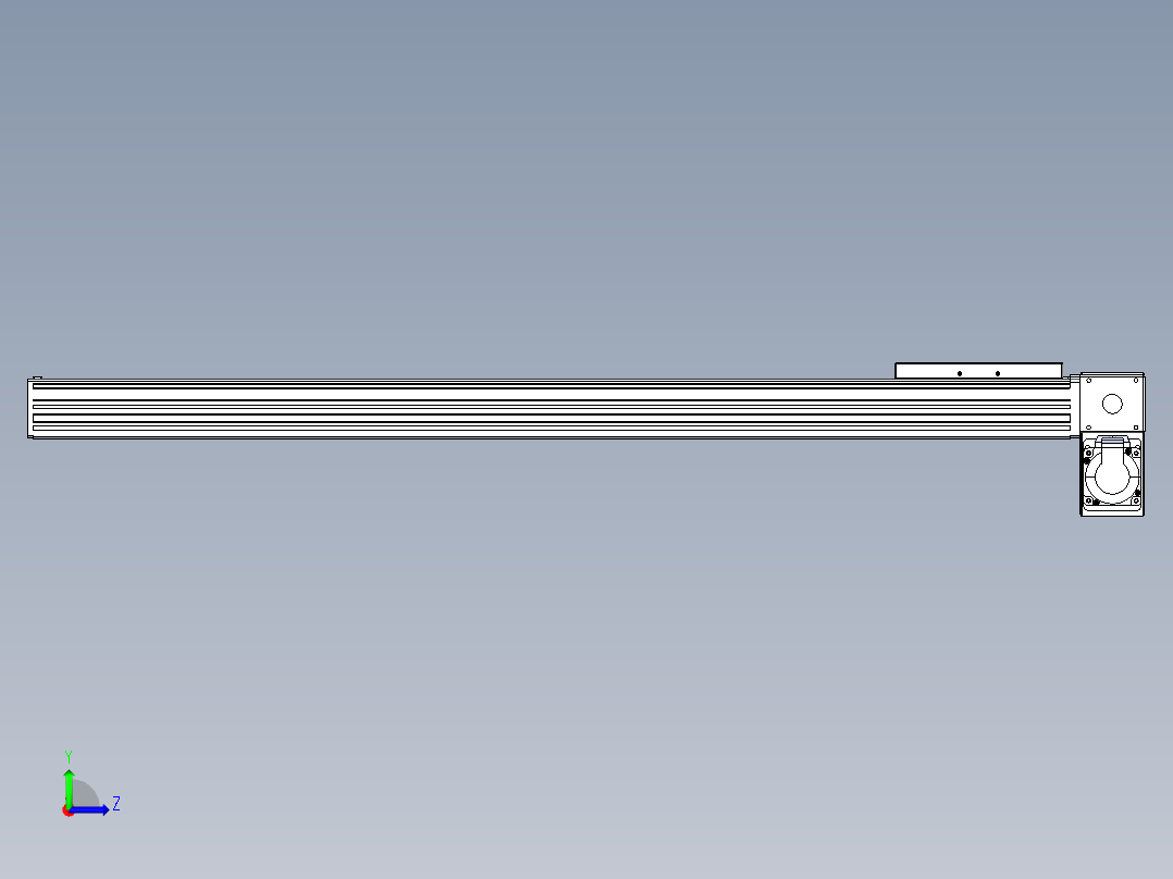 同步带全封闭直线模组TPA-HCB-120D-90-L850-RP-Y-P40-N3左视图