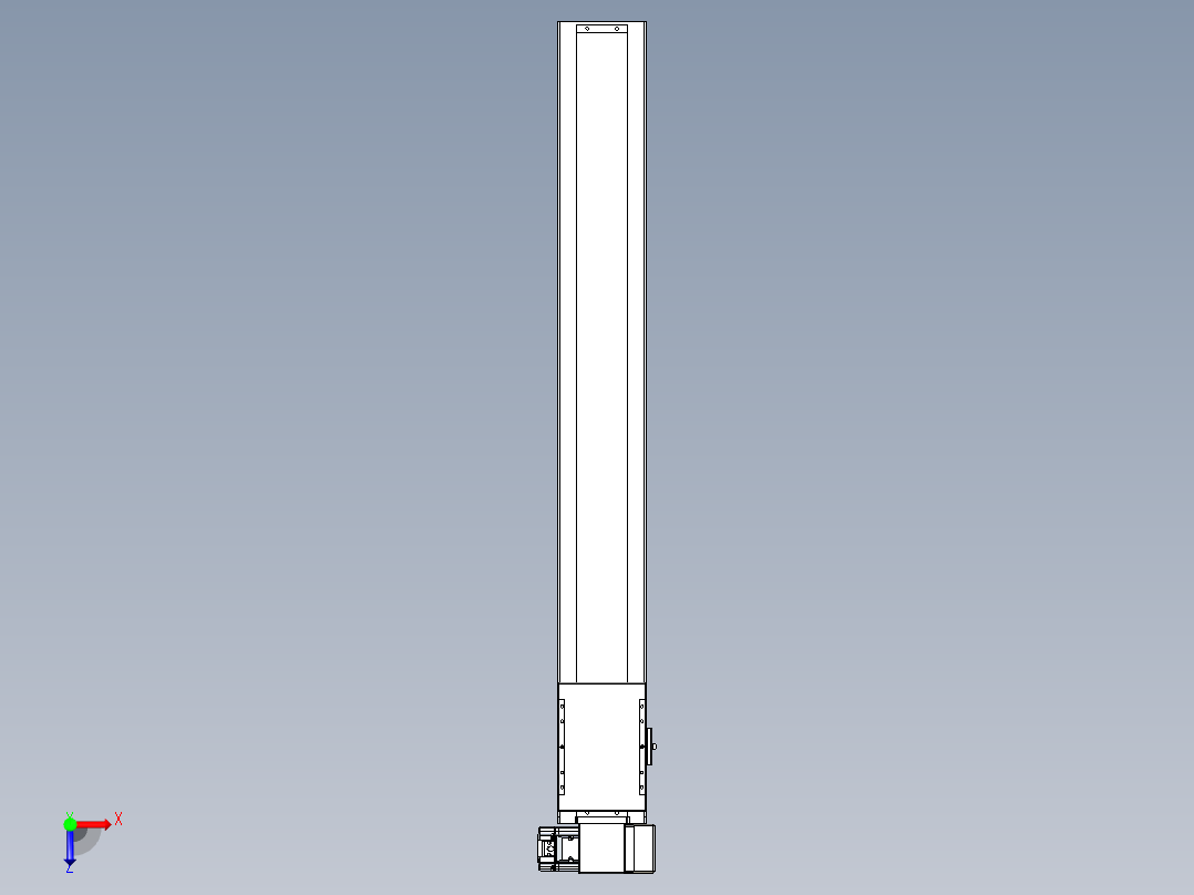 同步带全封闭直线模组TPA-HCB-120D-90-L850-RP-Y-P40-N3俯视图