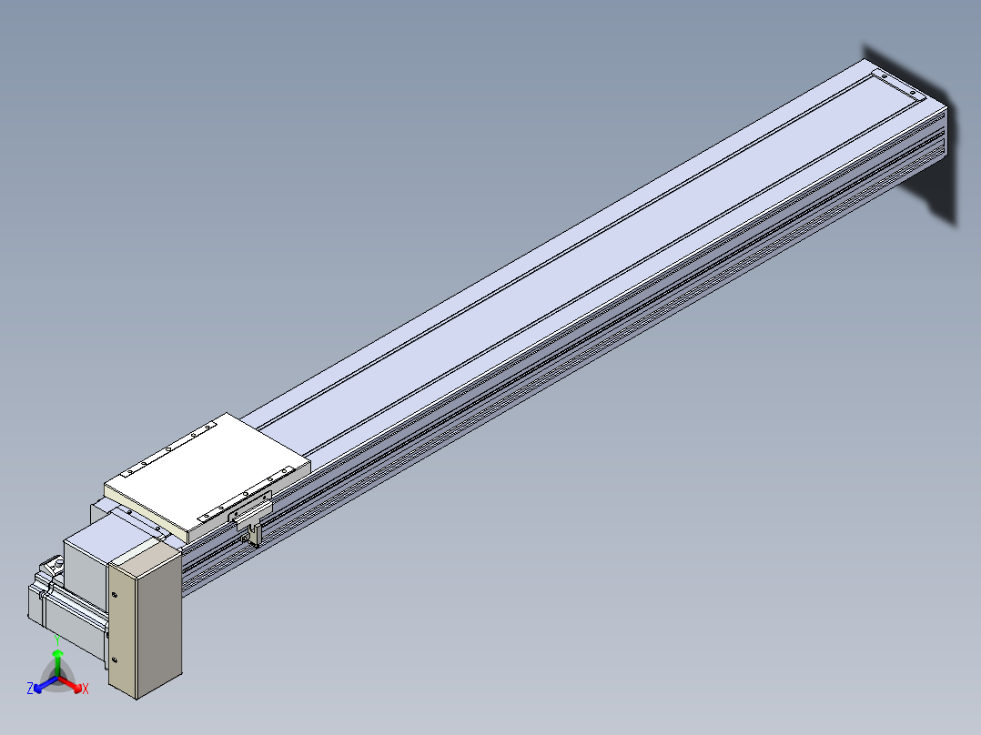 同步带全封闭直线模组TPA-HCB-120D-90-L850-RP-Y-P40-N3正等轴测图