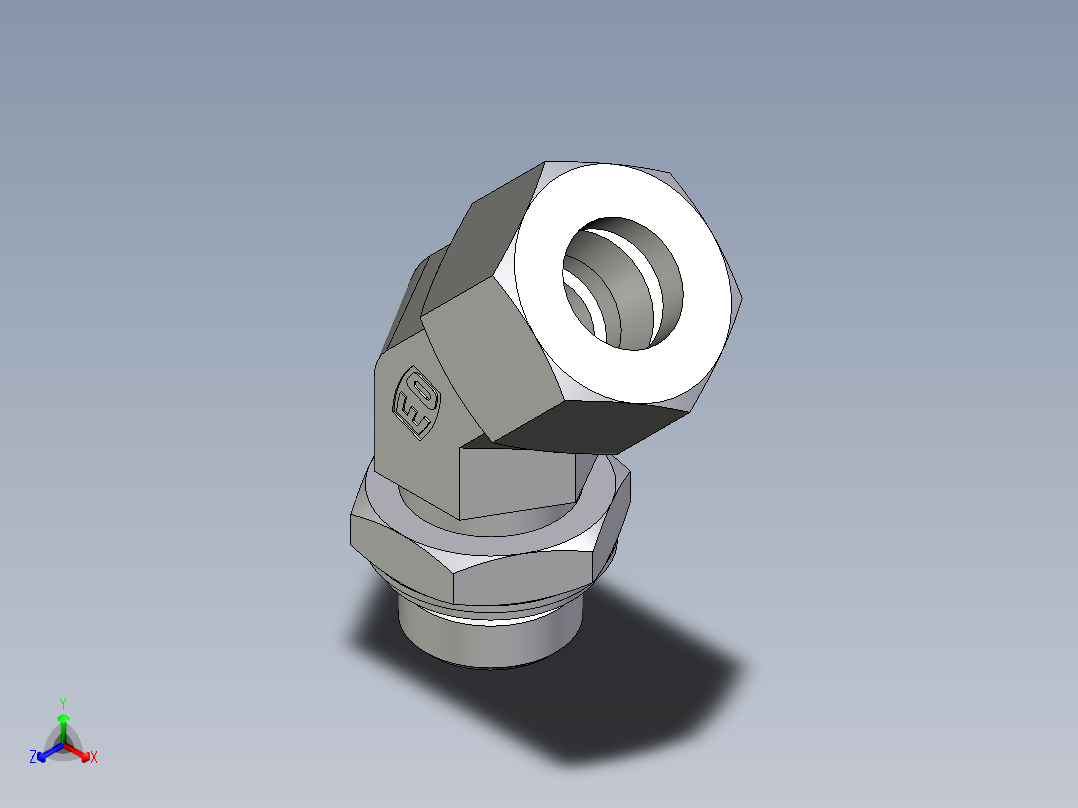 卡套式工业通用硬管接头EO_Adjustable_locknut_45_deg_elbow_VEE20SRCF