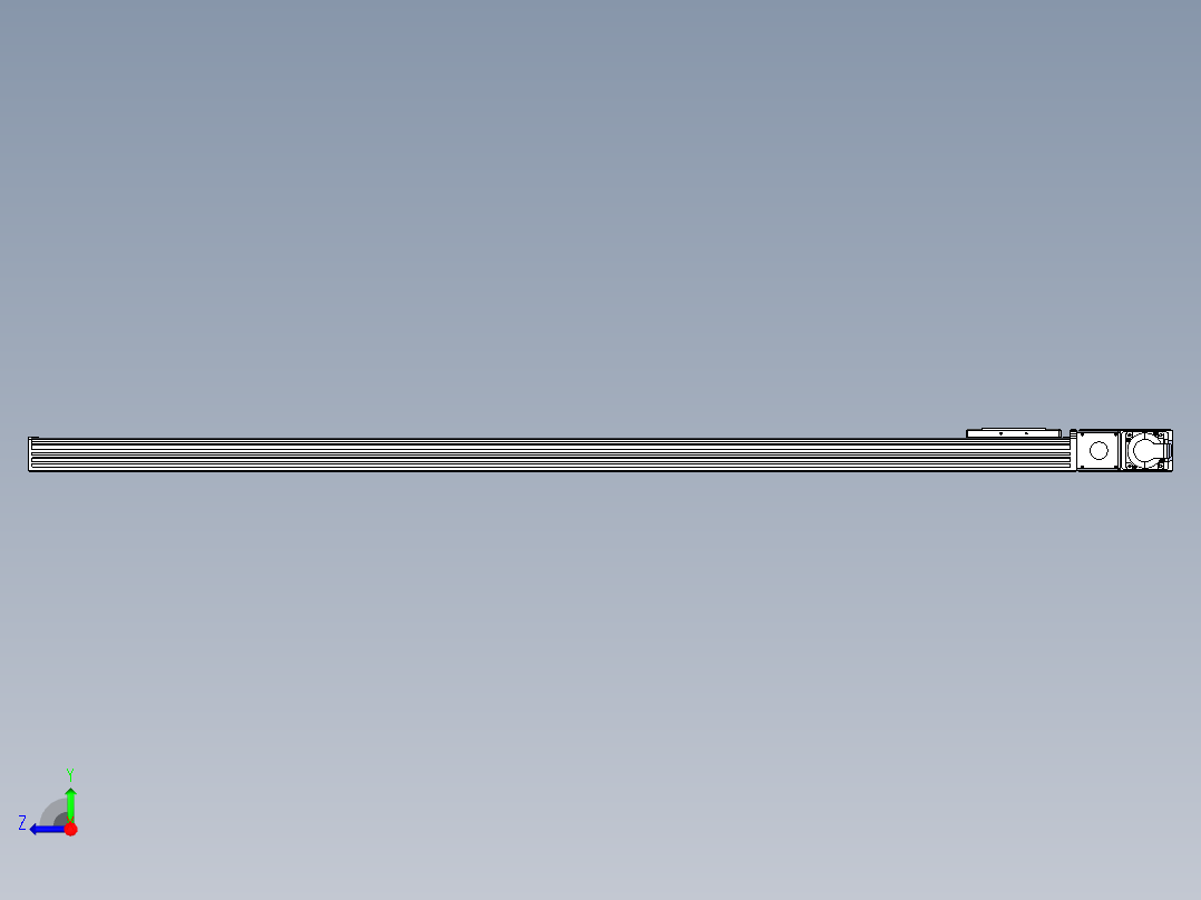 同步带全封闭直线模组TPA-HCB-110D-90-L1450-MR-Y-P40-N3右视图