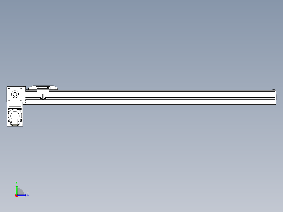 同步带全封闭直线模组TPA-HCB-85D-90-L850-LP-Y-P20-N3左视图