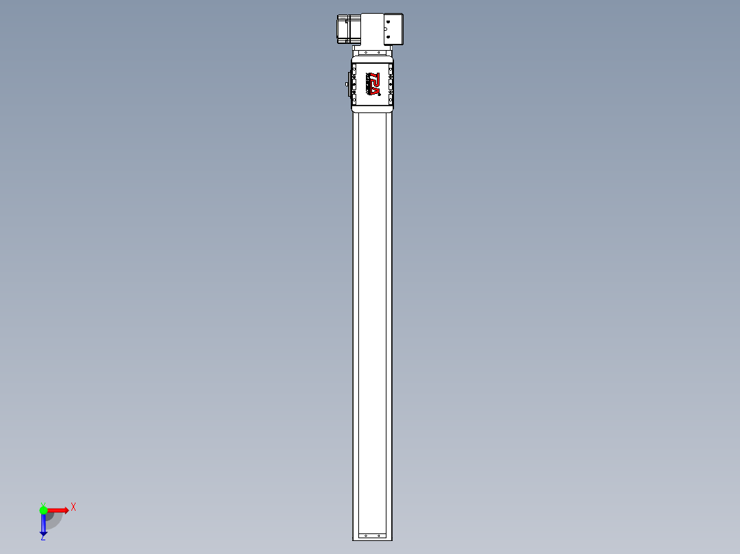 同步带全封闭直线模组TPA-HCB-85D-90-L850-LP-Y-P20-N3俯视图