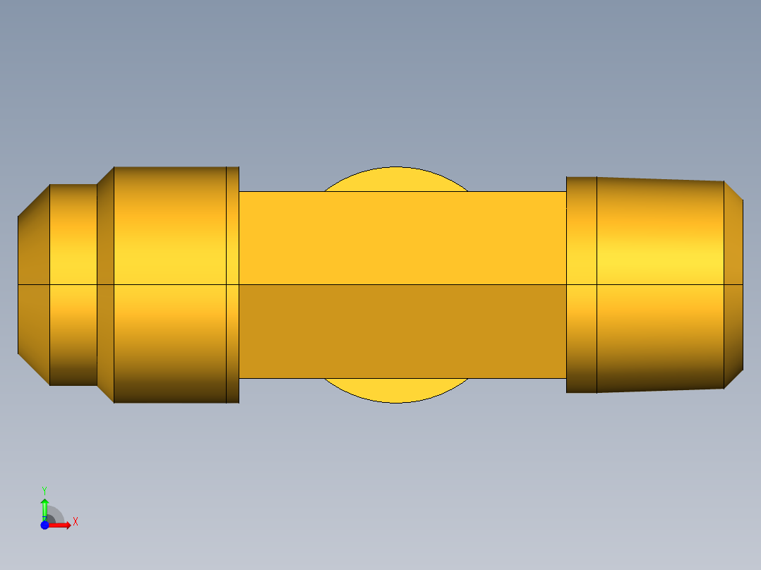 扩口式工业通用硬管接头Male Run Tee 151F-8-6前视图