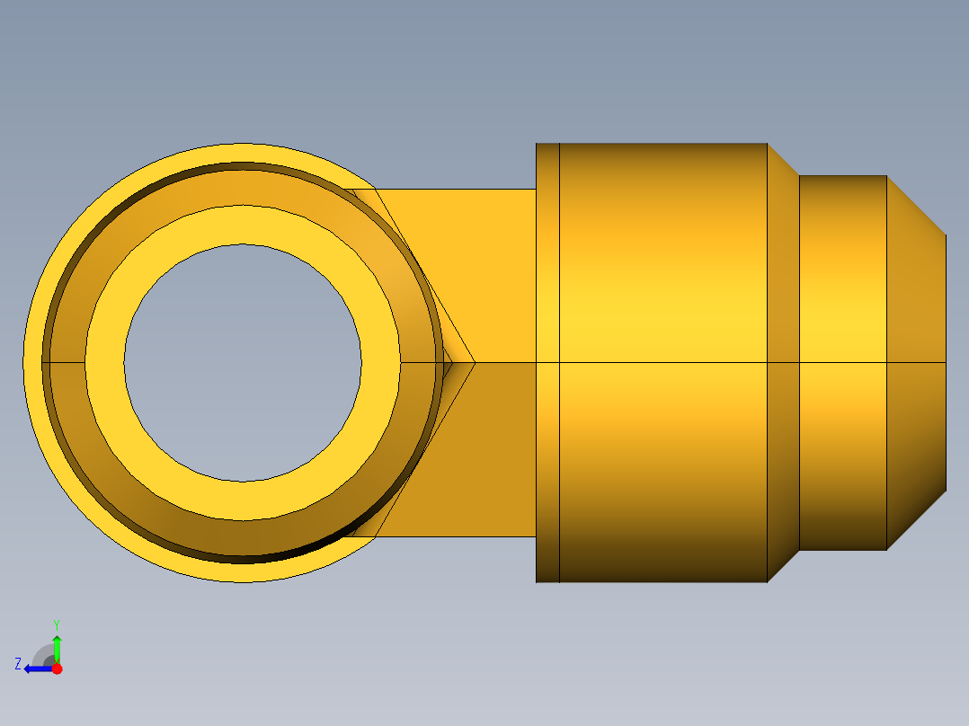 扩口式工业通用硬管接头Male Run Tee 151F-8-6右视图