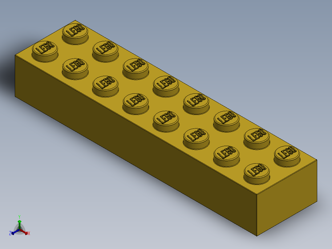 乐高套装 4421基本积木-300724 Bright Yellow Brick 2 x 8.SLDPRT