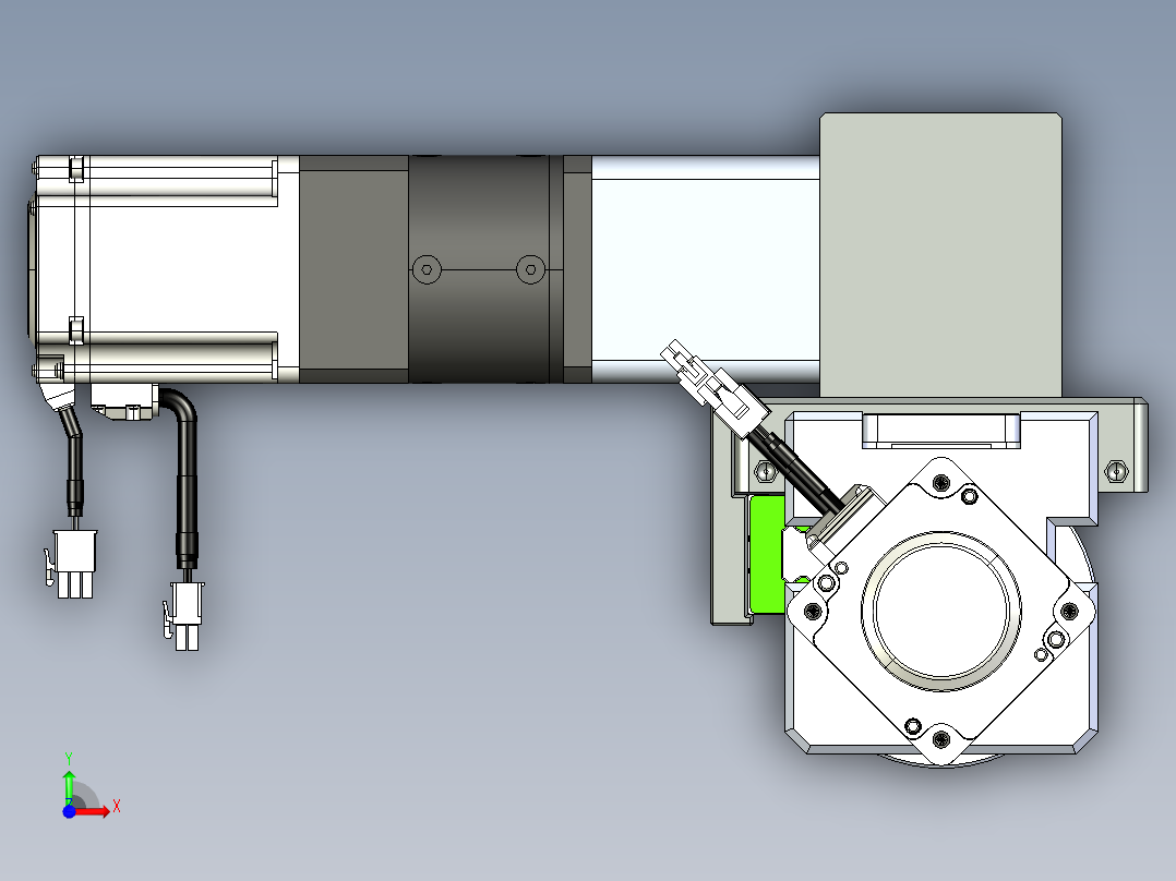 威洛博直线电机模组EB8ZR-L200-S600-RZP75B5K-ZP755K-MS3前视图