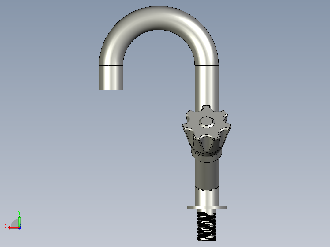 基琴水槽水龙头后视图