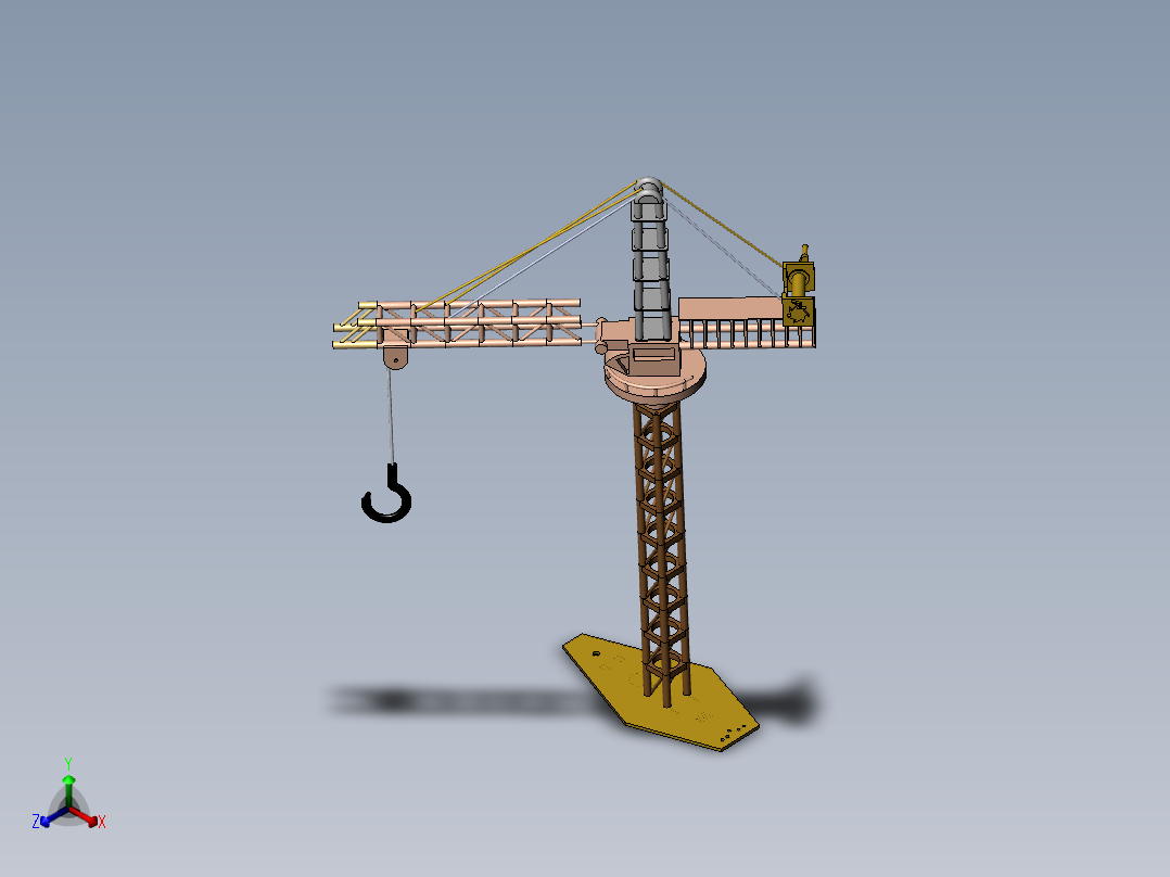 塔式起重机正等轴测图