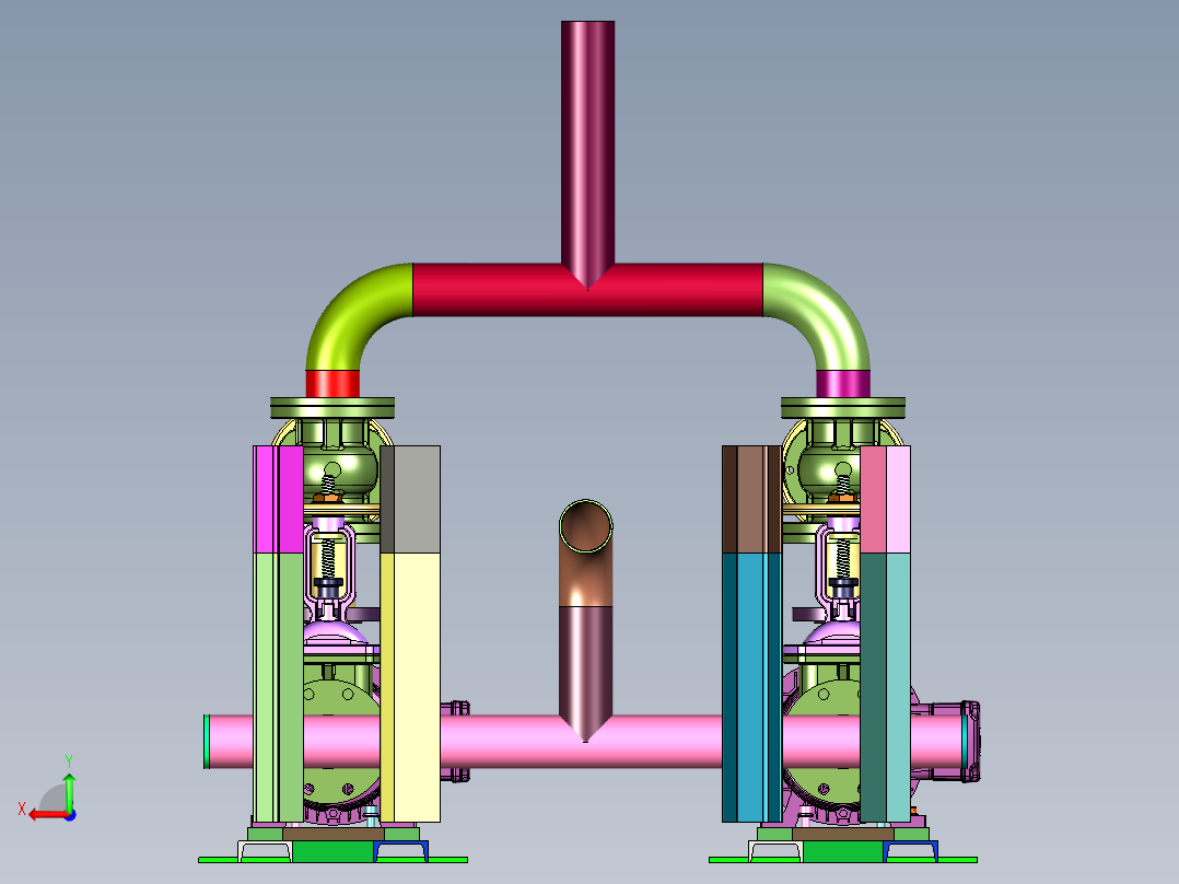 罐泵化工加药装置后视图