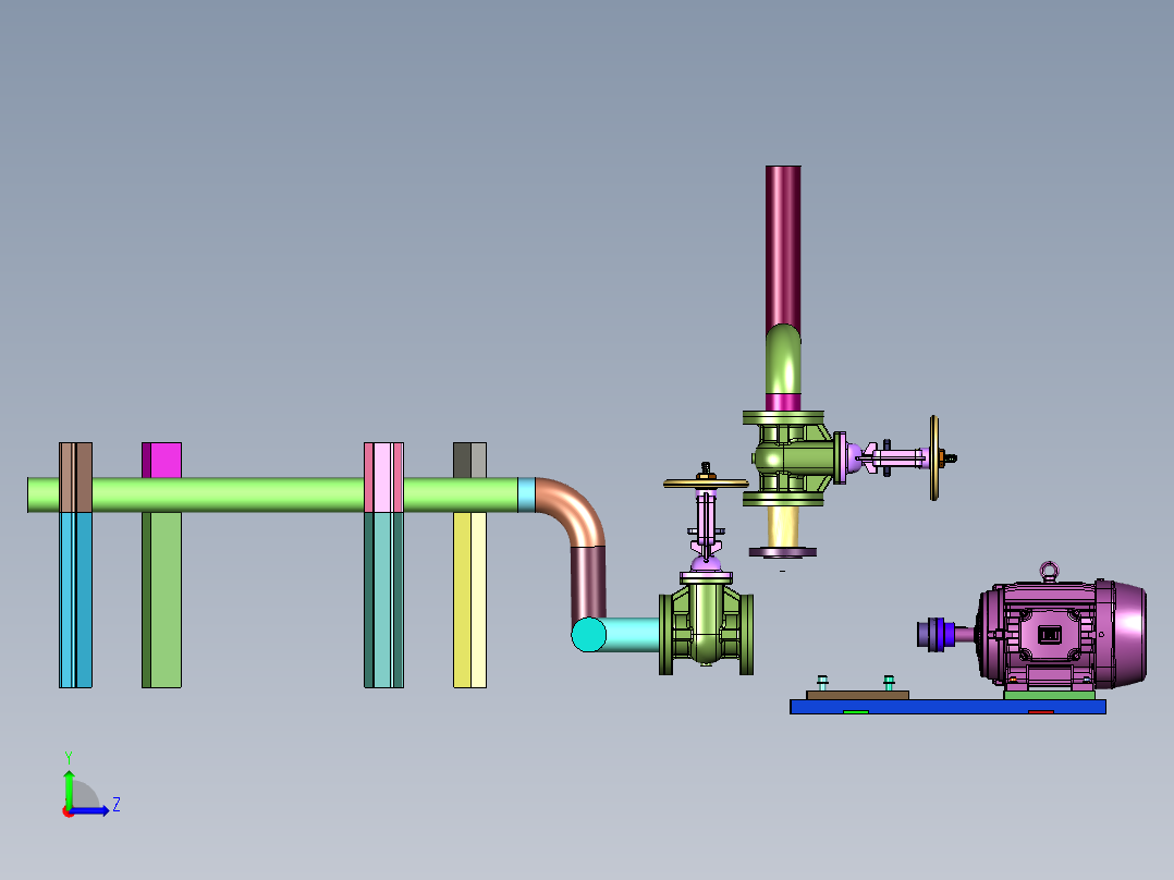 罐泵化工加药装置左视图