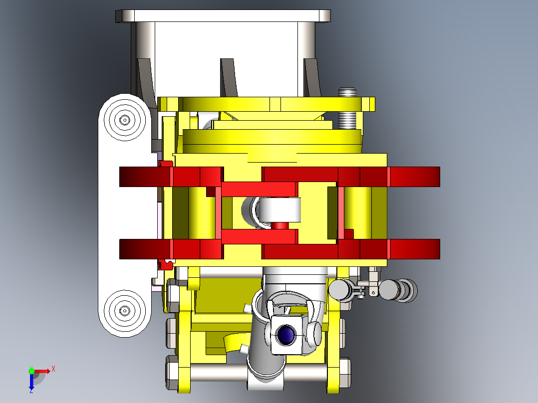 液压机械臂设计三维SW模型1248298==80俯视图