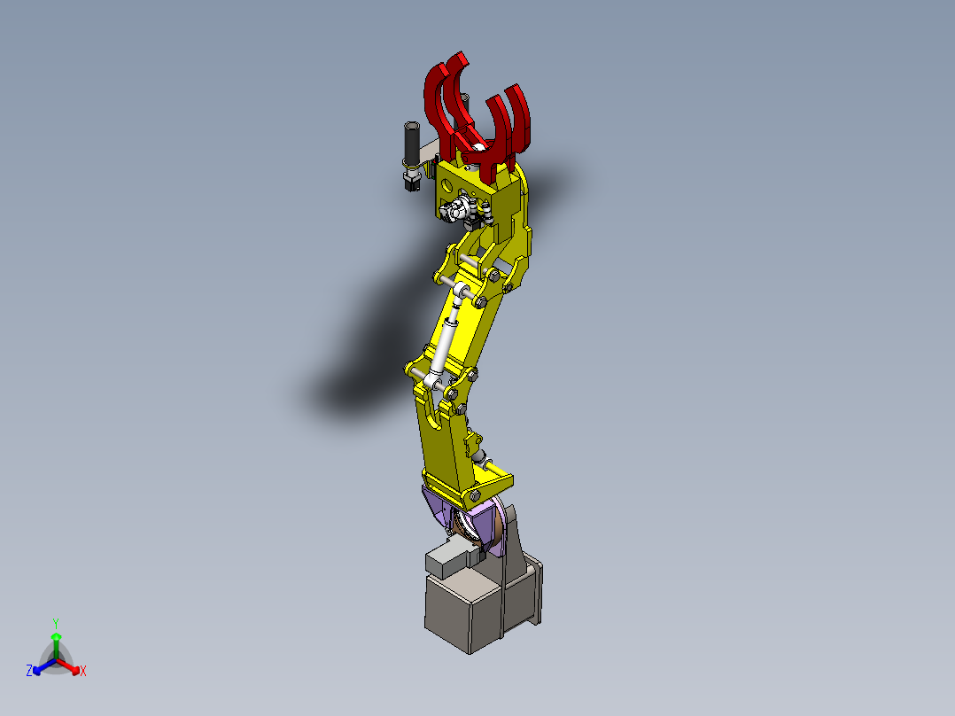 液压机械臂设计三维SW模型1248298==80正等轴测图