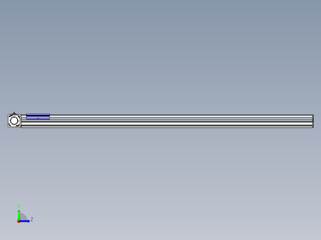 同步带滑台-半封闭B17-L100-S1750-L-P75-D3-N3左视图