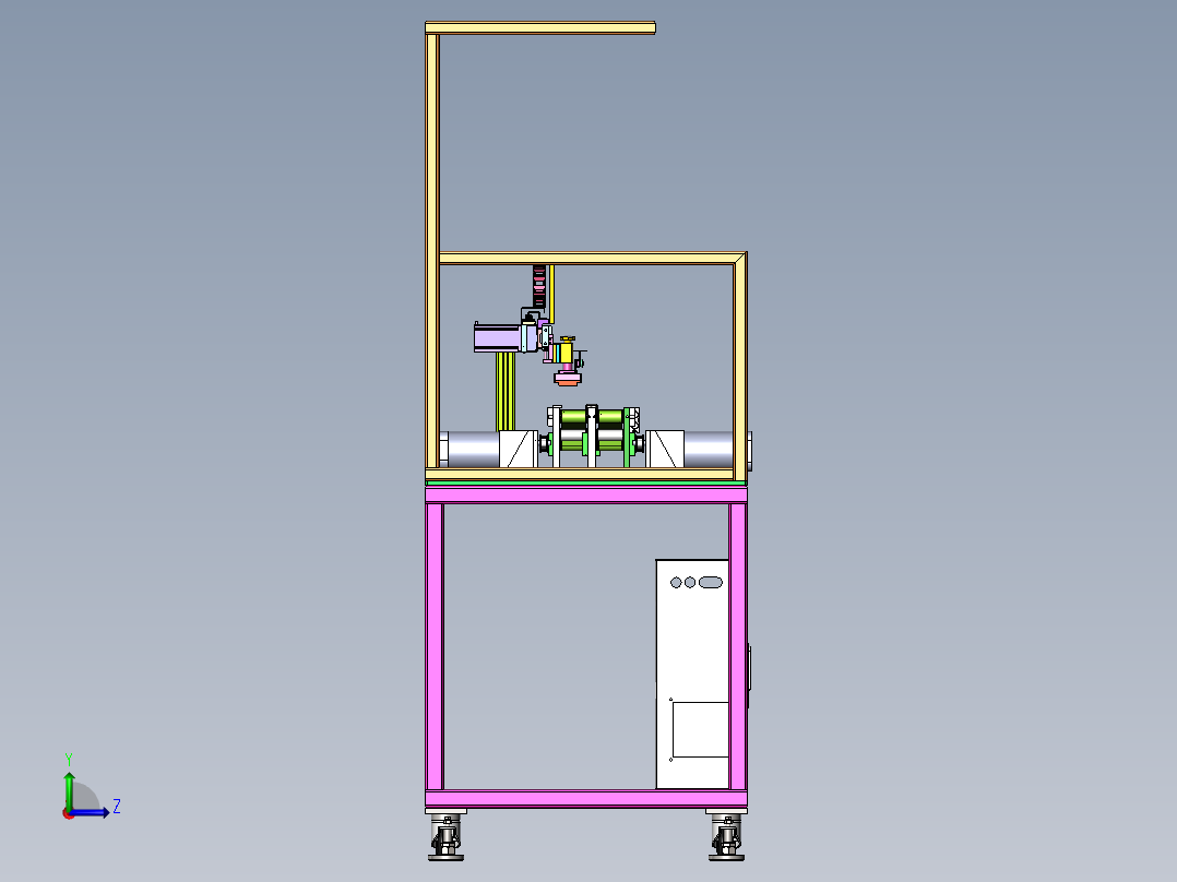 真空吸附滑台取料机sw18可编辑左视图