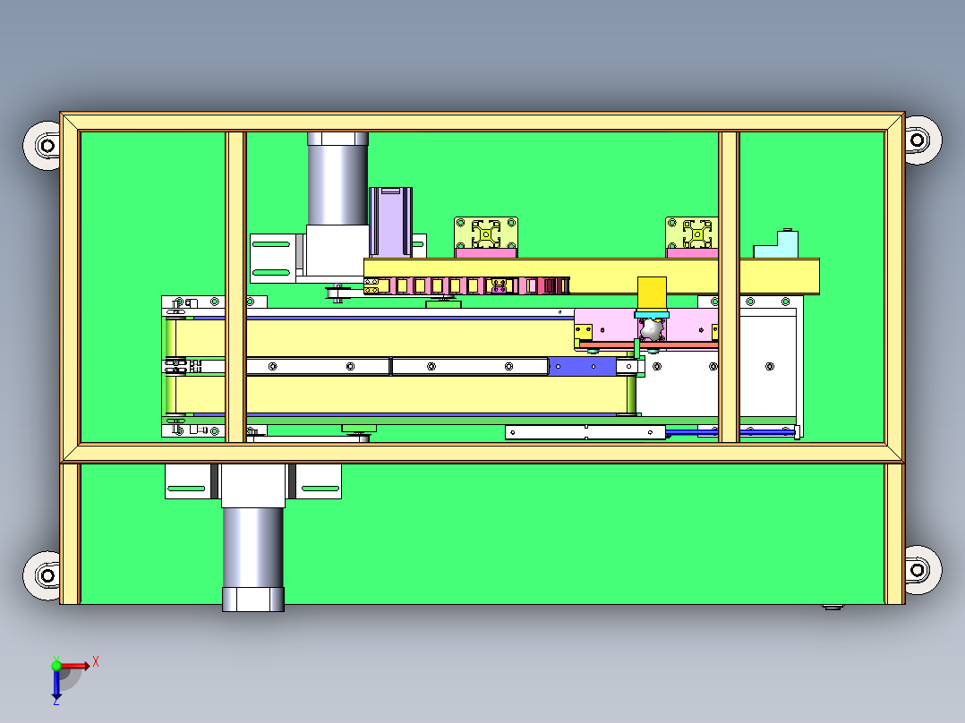 真空吸附滑台取料机sw18可编辑俯视图