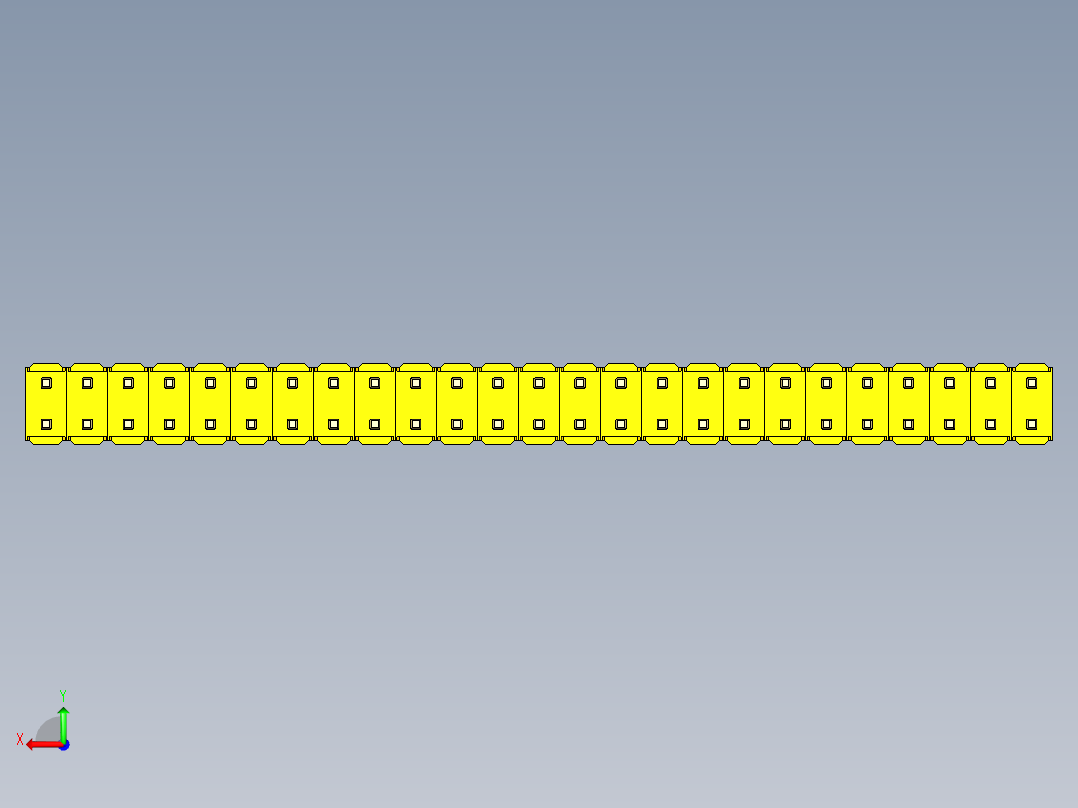彩色公头100mil（2.54mm）系列-DS1021_yellow_2x25p_100mil_Type5_rev1.0后视图