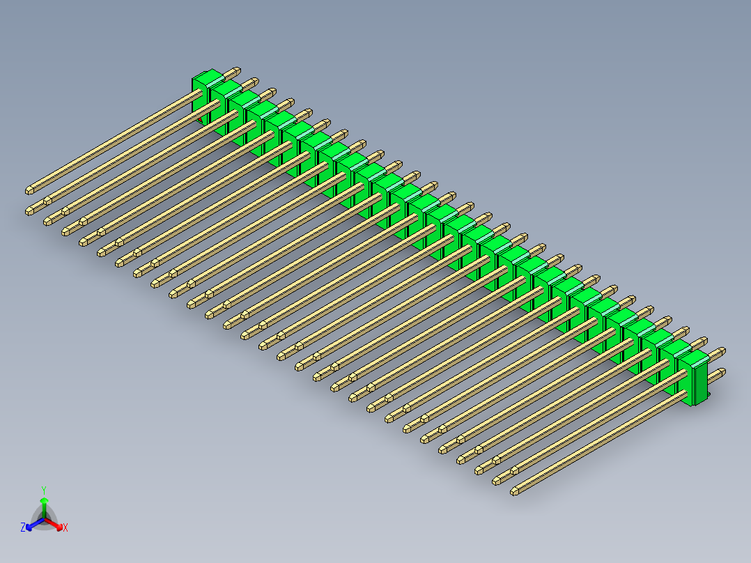 彩色公头100mil（2.54mm）系列-DS1021_green_2x28p_100mil_Type43_rev1.0